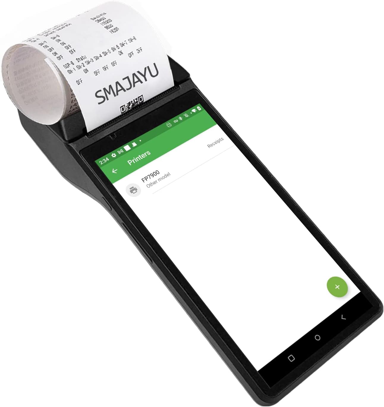 SMAJAYU Pos Terminal Receipt Printer Android 10 Handheld Mobile